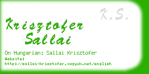 krisztofer sallai business card